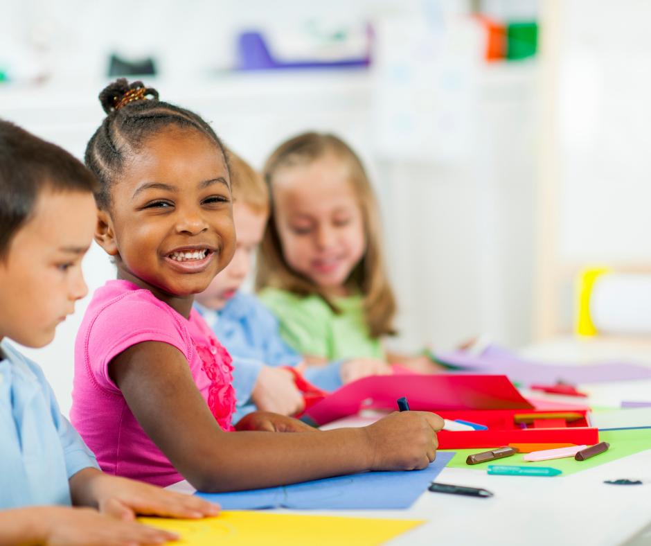 Preschooler smiling